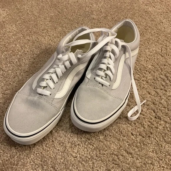 NIB Authentic VANS Old Skool Low Top Canvas Shoes Grey Dawn/True White - Sz 8 - Picture 2 of 4